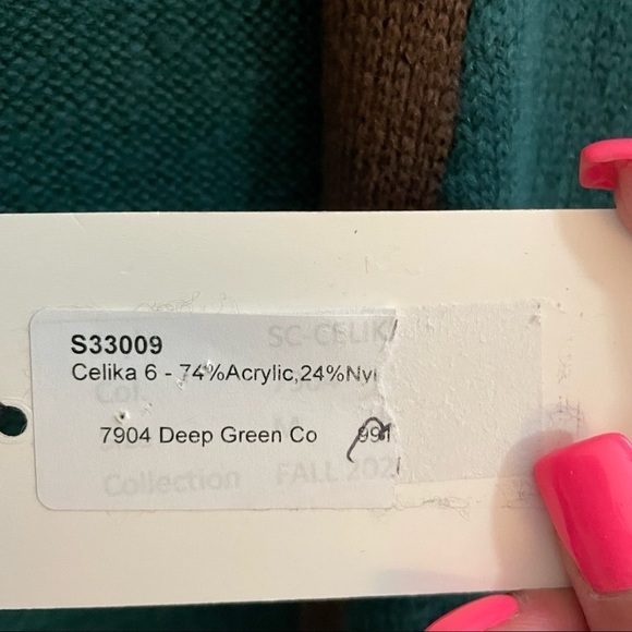 Soyaconcept Colour Block Knit Cardigan Metallic Trims Size M-L - Picture 6 of 6